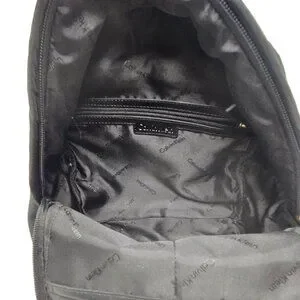 Calvin Klein Mini Back Pack Black Gold Zipper Adjustable Straps Pockets RN54163 Calvin Klein | Bags | Calvin Klein Mini Back Pack Black Gold  main image 4